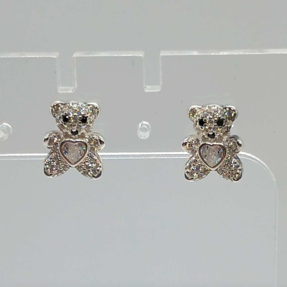 Bear Earrings Studs .925 silver